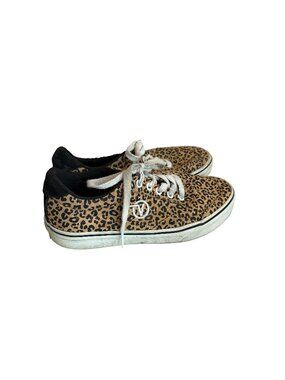 Vans Sport Vulc Sneakers Tennis-Shoes Lace-Up Animal Print Skater Classic Size 8
